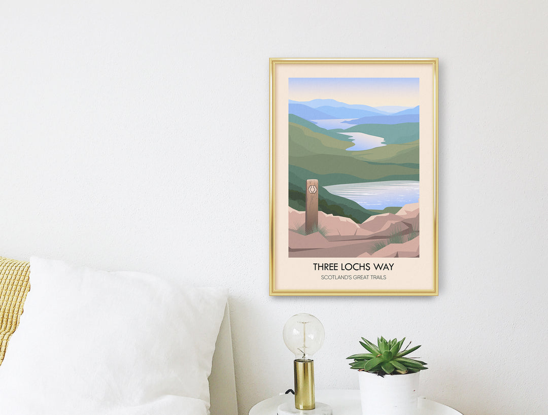 Three Lochs Way Scotland's Great Trails Poster