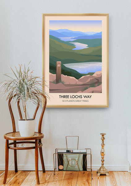 Three Lochs Way Scotland's Great Trails Poster