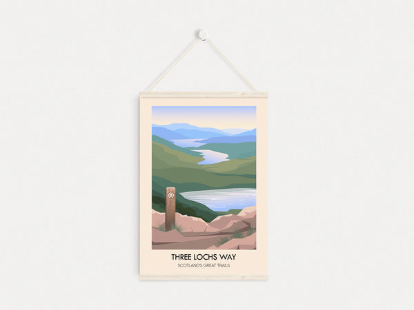 Three Lochs Way Scotland's Great Trails Poster