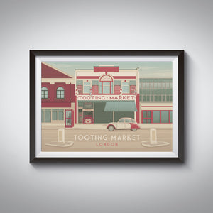 Tooting Market London Travel Poster