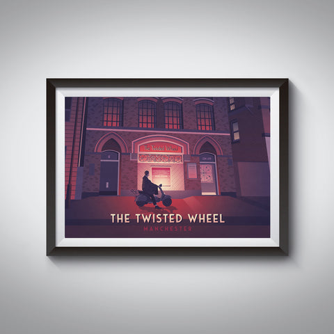 Twisted Wheel Manchester Travel Poster