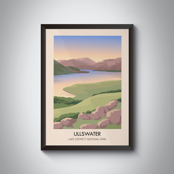 Ullswater Lake District Travel Poster