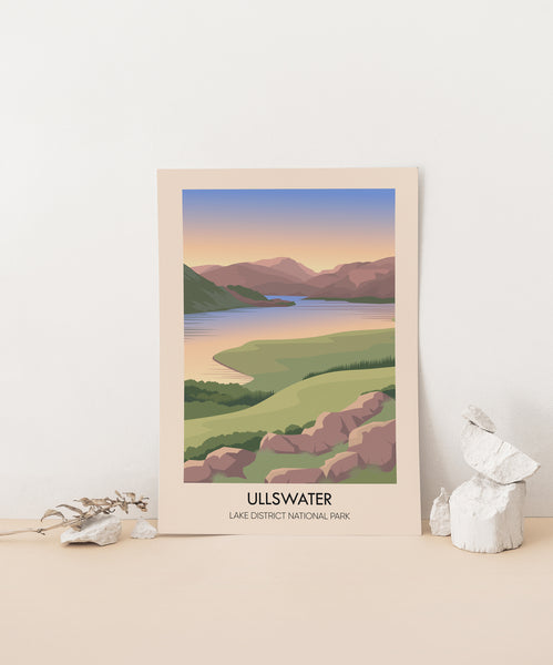 Ullswater Lake District Travel Poster