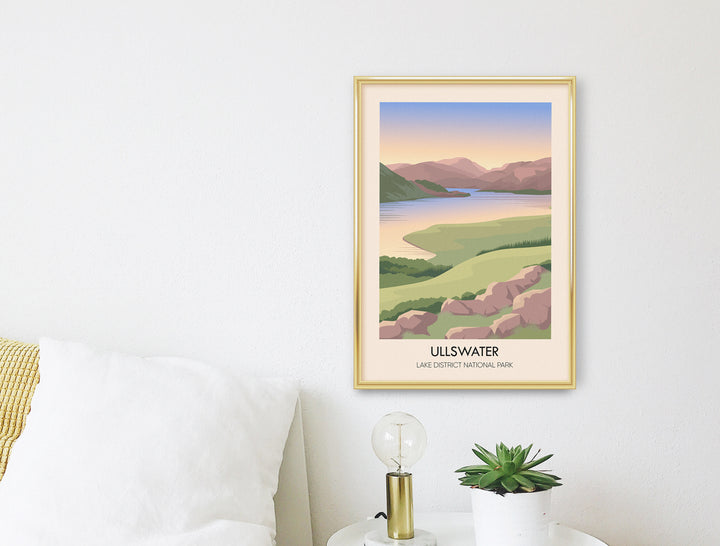 Ullswater Lake District Travel Poster