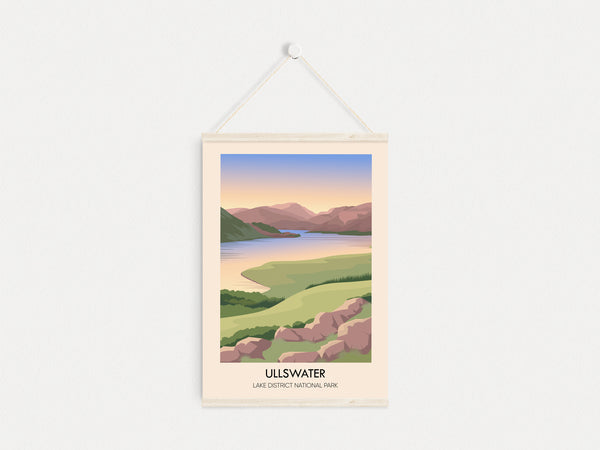 Ullswater Lake District Travel Poster