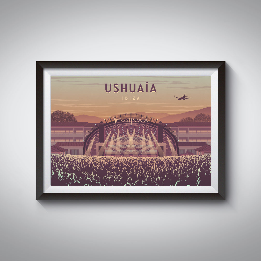 Ushuaia Nightclub Ibiza Travel Poster