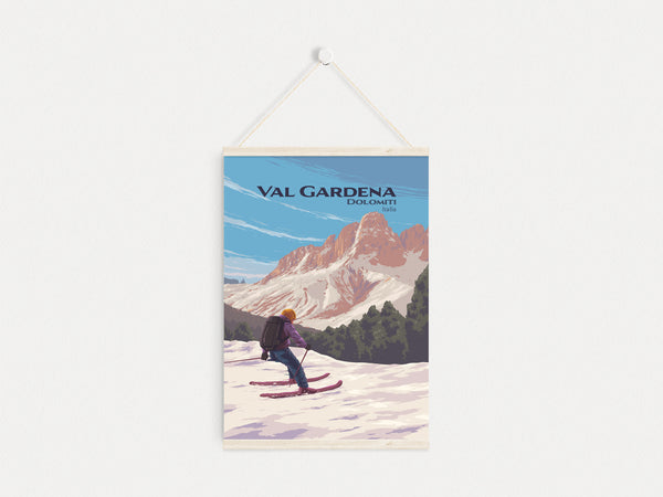 Val Gardena Ski Resort Travel Poster