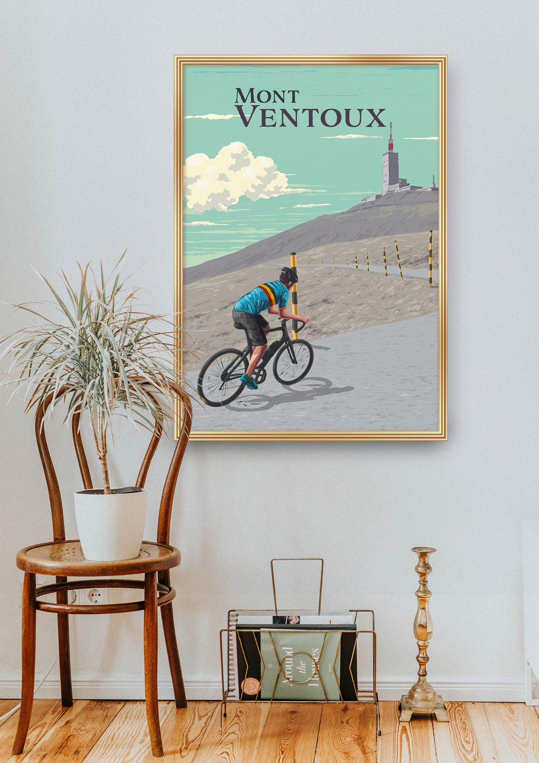 Mont Ventoux Cycling Travel Poster