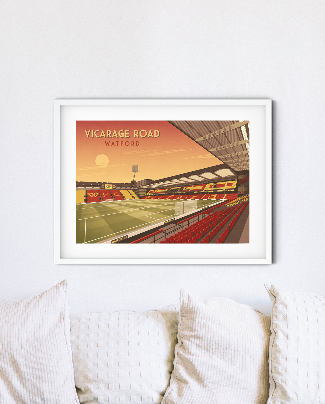 Vicarage Road Watford Stadium Travel Poster