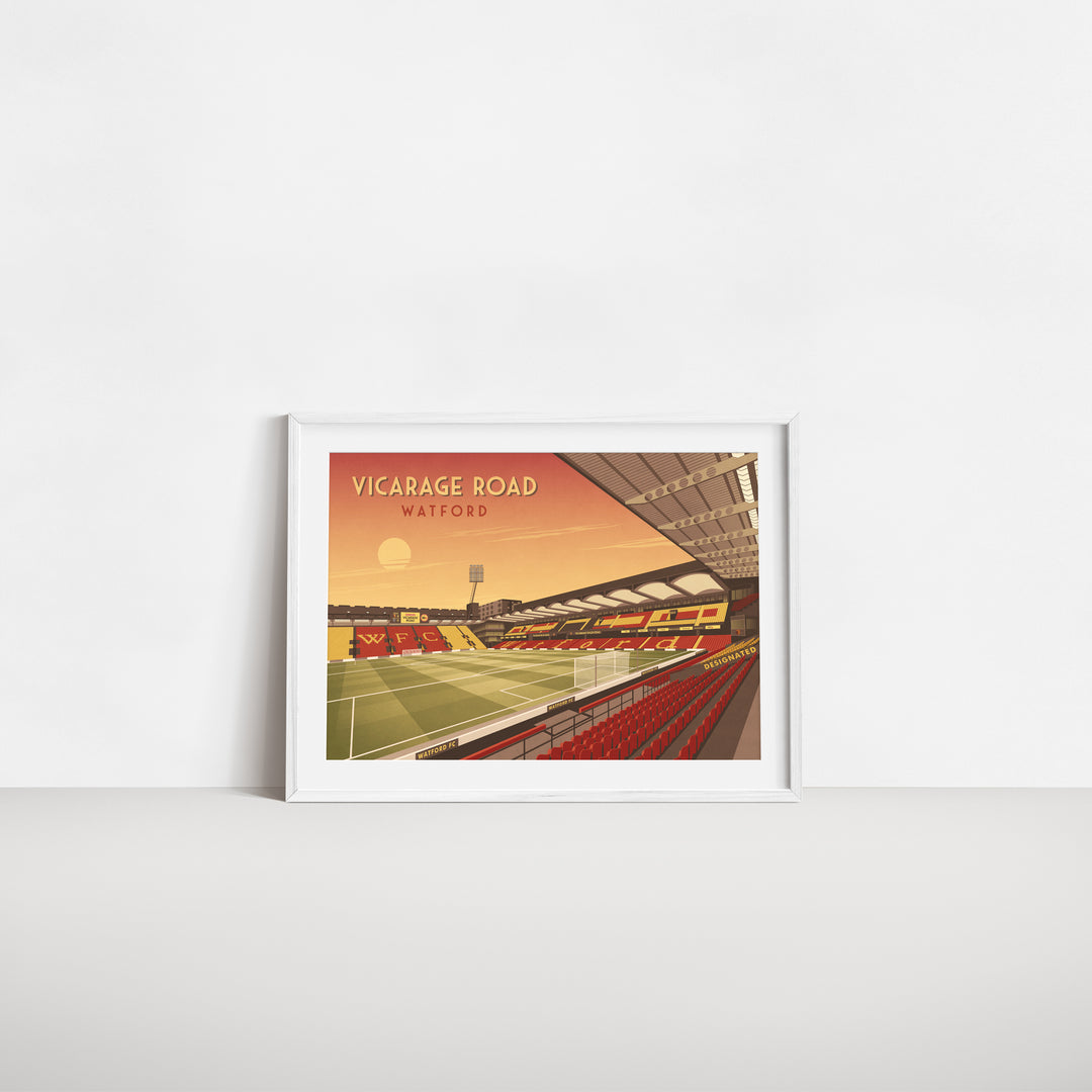 Vicarage Road Watford Stadium Travel Poster