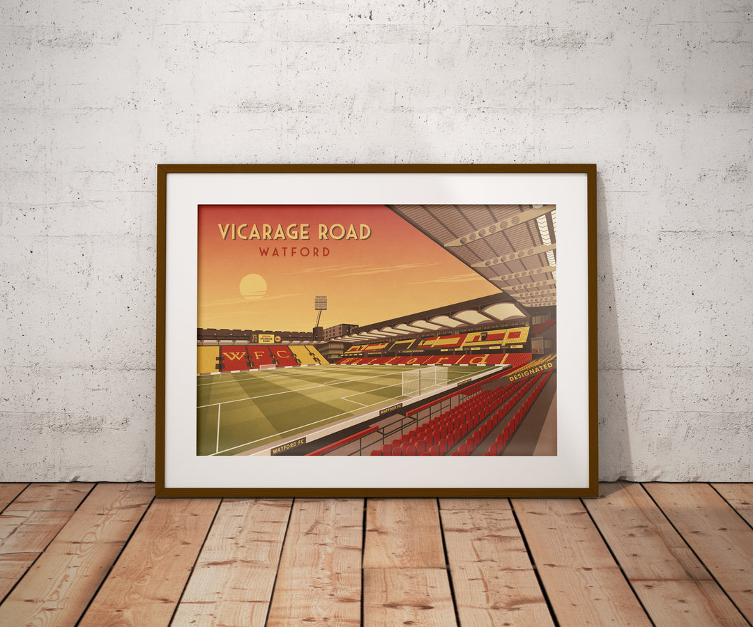 Vicarage Road Watford Stadium Travel Poster