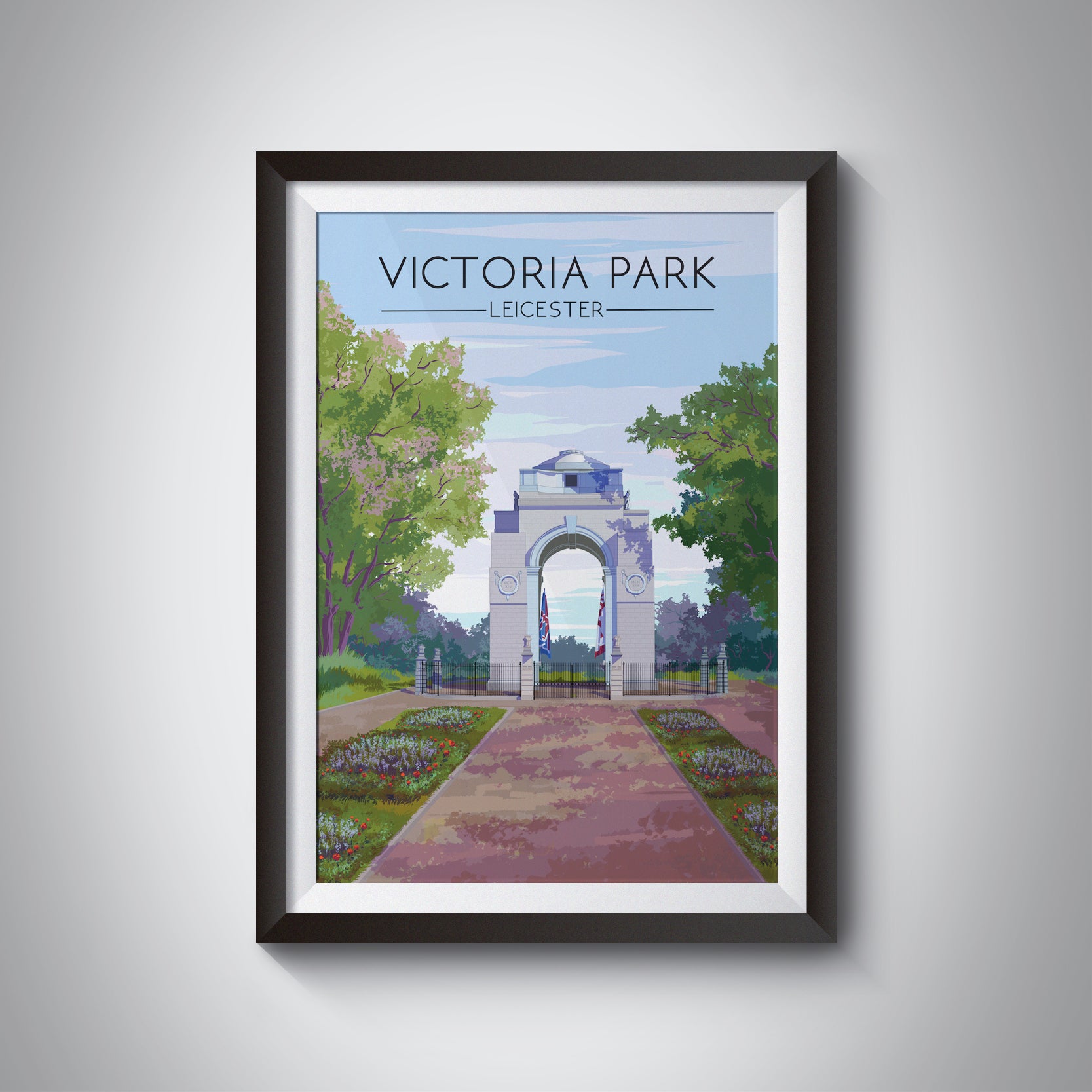 Victoria Park Leicester Travel Poster