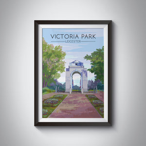 Victoria Park Leicester Travel Poster