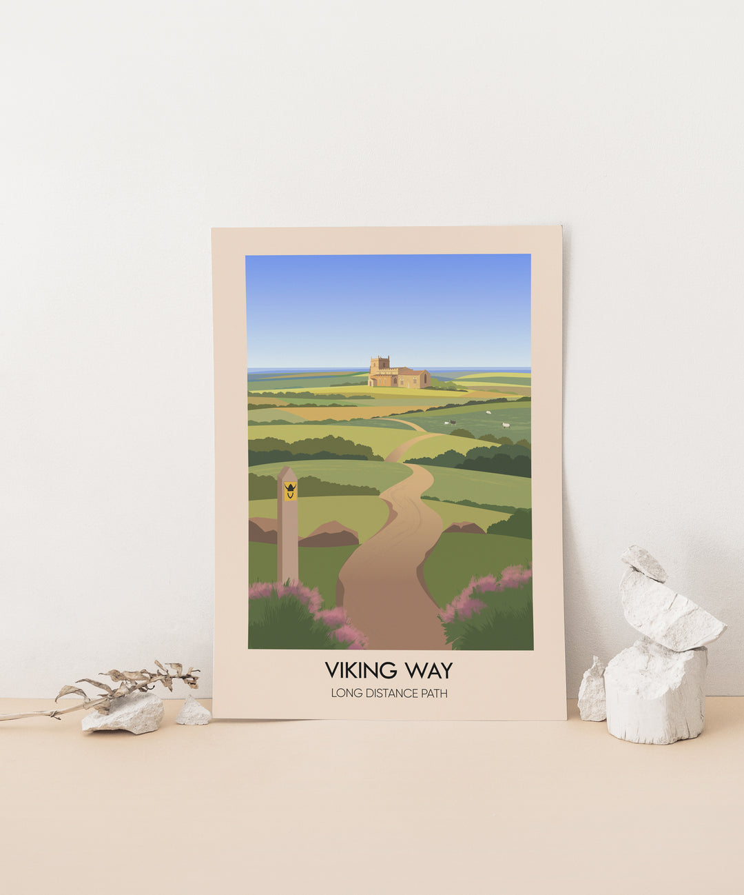 The Viking Way Long Distance Hiking Trail Travel Poster