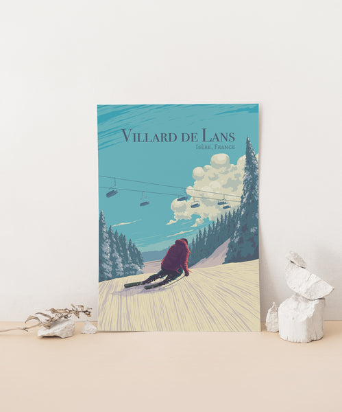 Villard de Lans Ski Resort Travel Poster