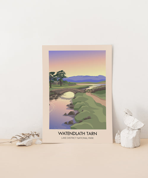 Watendlath Tarn Lake District Travel Poster