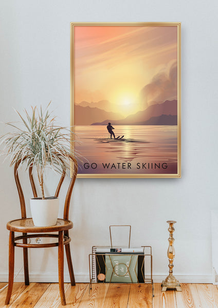 Go Water Skiing Travel Poster