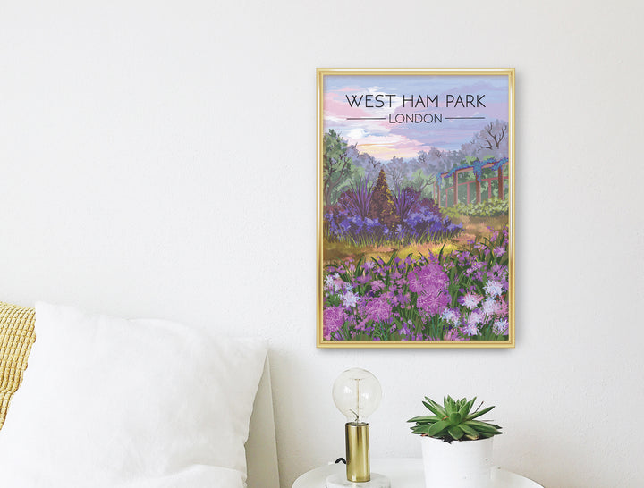 West Ham Park London Travel Poster