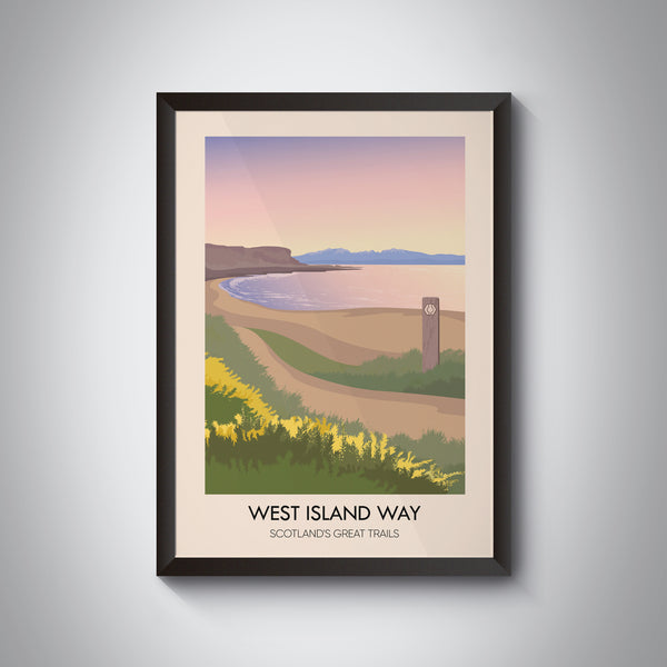 West Island Way Bute Scotland's Great Trails Poster