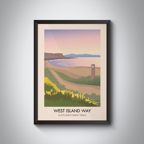 West Island Way Bute Scotland's Great Trails Poster