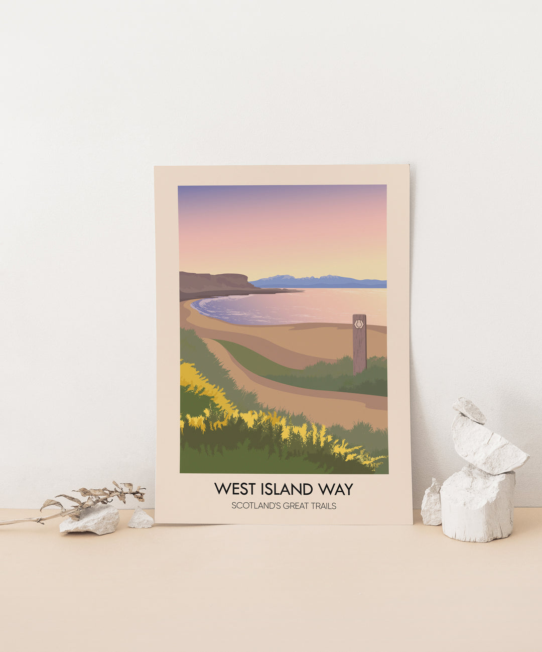 West Island Way Bute Scotland's Great Trails Poster