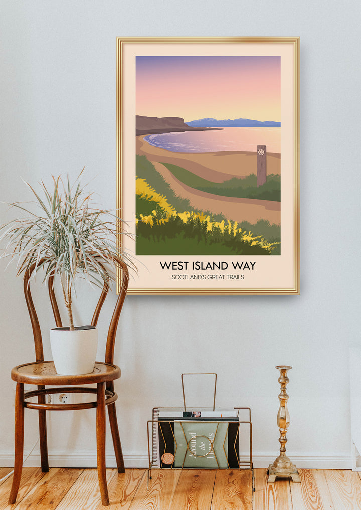 West Island Way Bute Scotland's Great Trails Poster