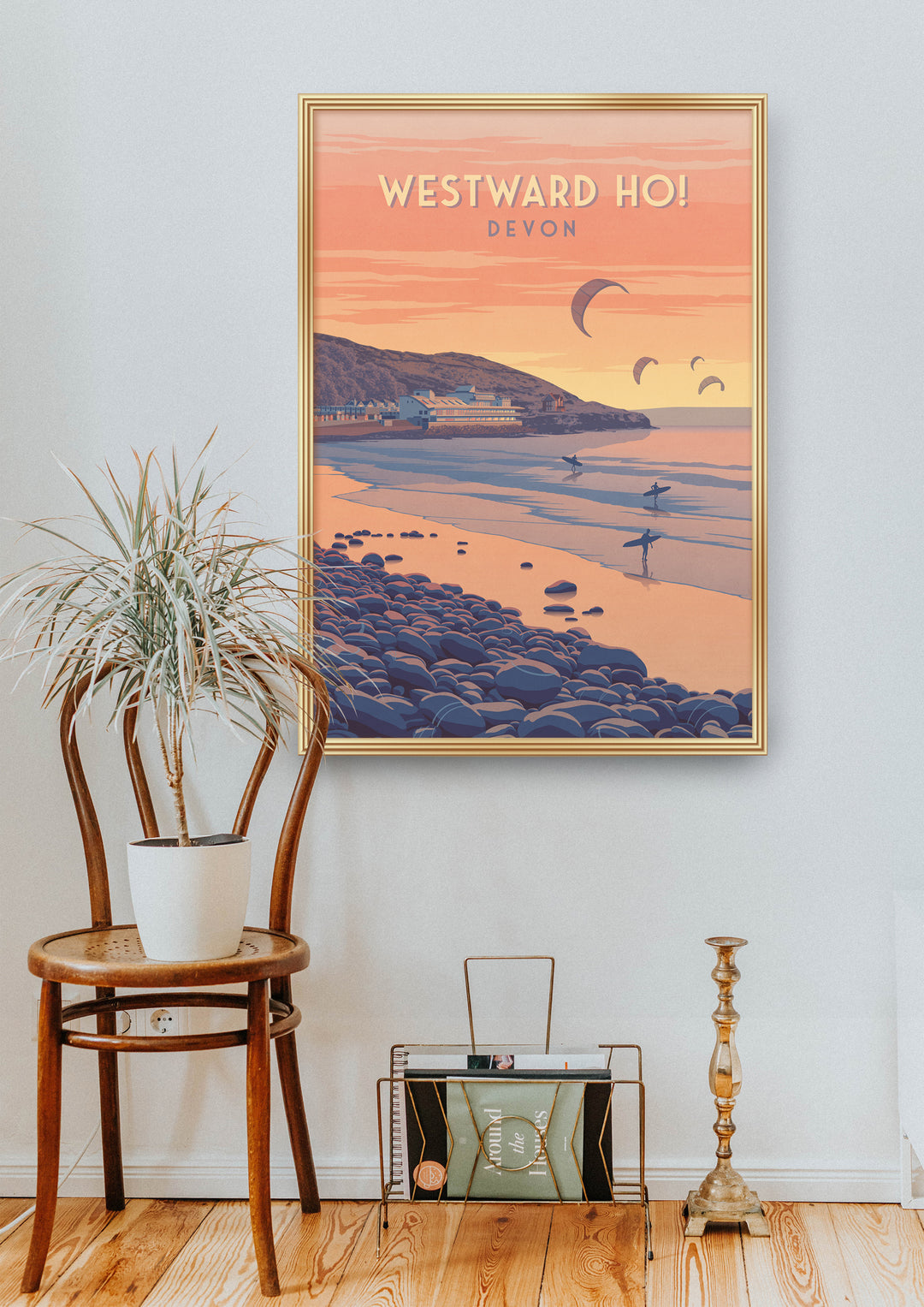 Westward Ho! Seaside Travel Poster