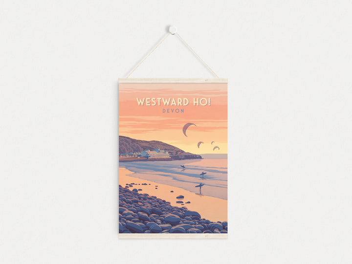 Westward Ho! Seaside Travel Poster