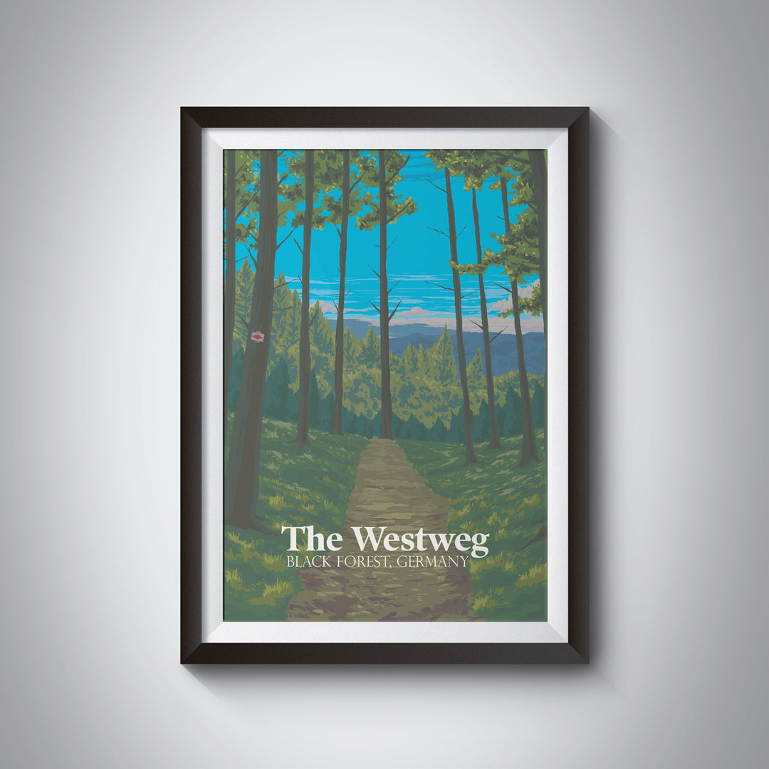 Westweg Hiking Trail Germany Travel Poster