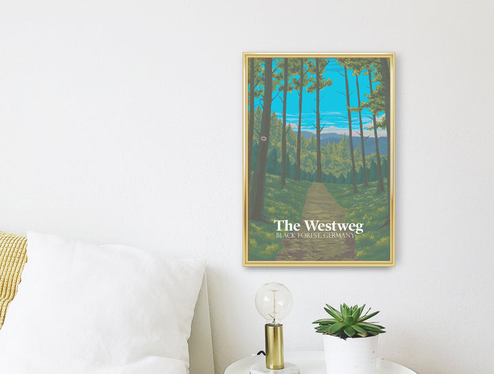 Westweg Hiking Trail Germany Travel Poster