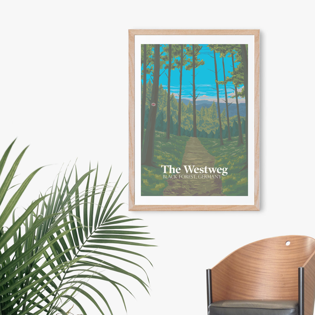 Westweg Hiking Trail Germany Travel Poster