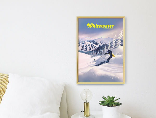 Whitewater Ski Resort Travel Poster