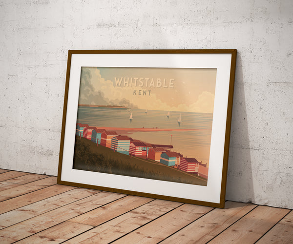 Whitstable Kent Seaside Travel Poster