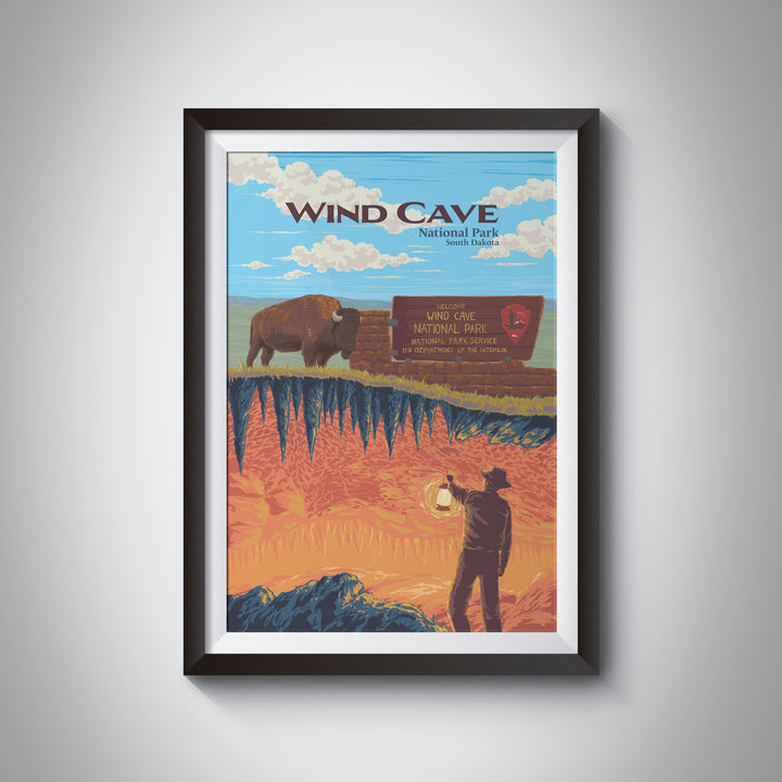 Wind Cave National Park Travel Poster