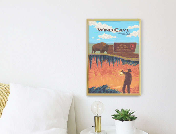 Wind Cave National Park Travel Poster