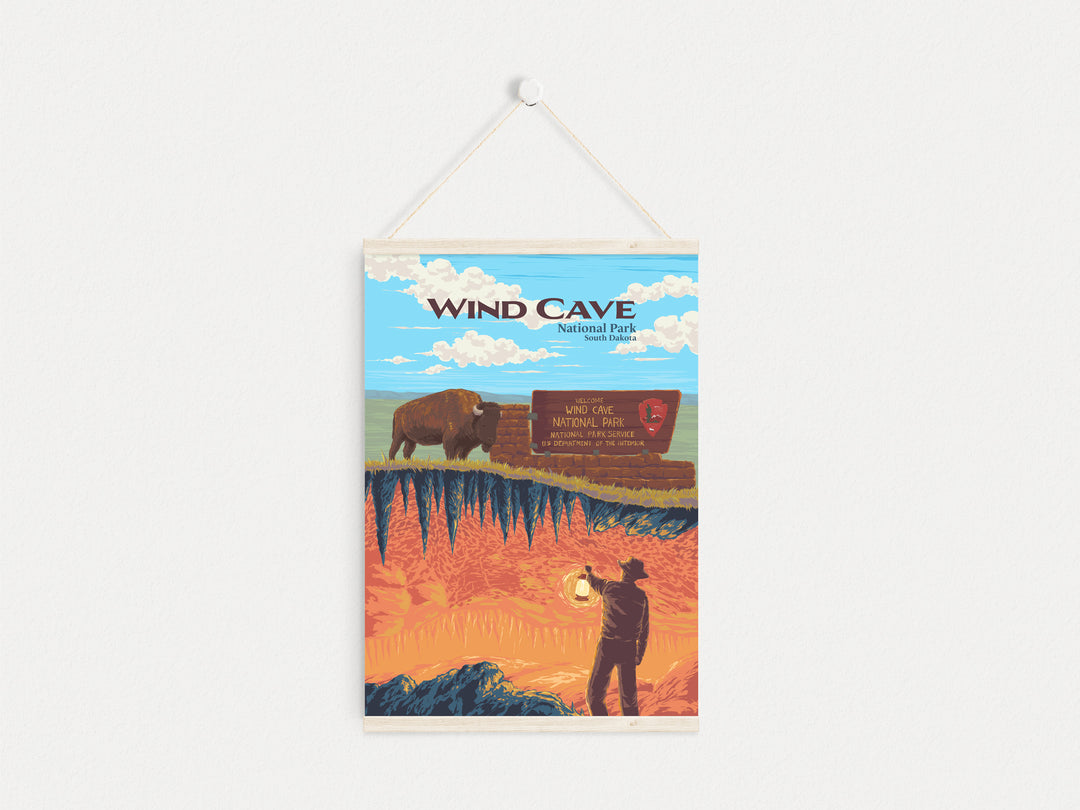 Wind Cave National Park Travel Poster