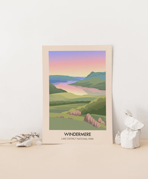 Windermere Lake District Travel Poster
