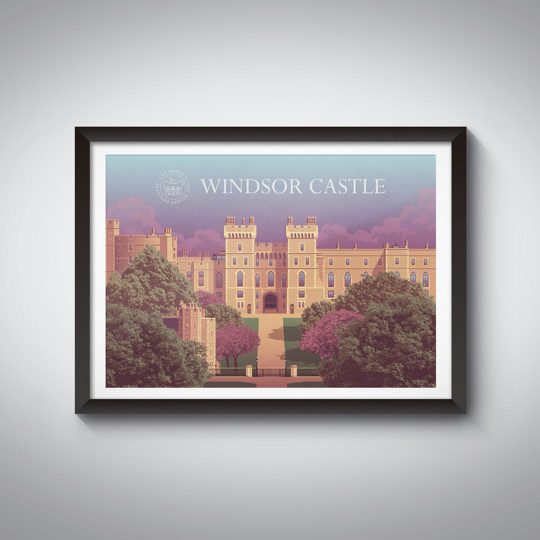 Windsor Castle Poster - The Queen's Platinum Jubilee 2022