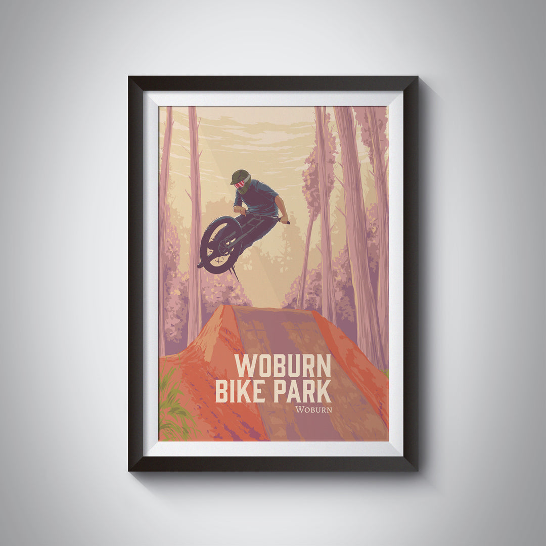 Woburn Bike Park Mountain Biking Travel Poster