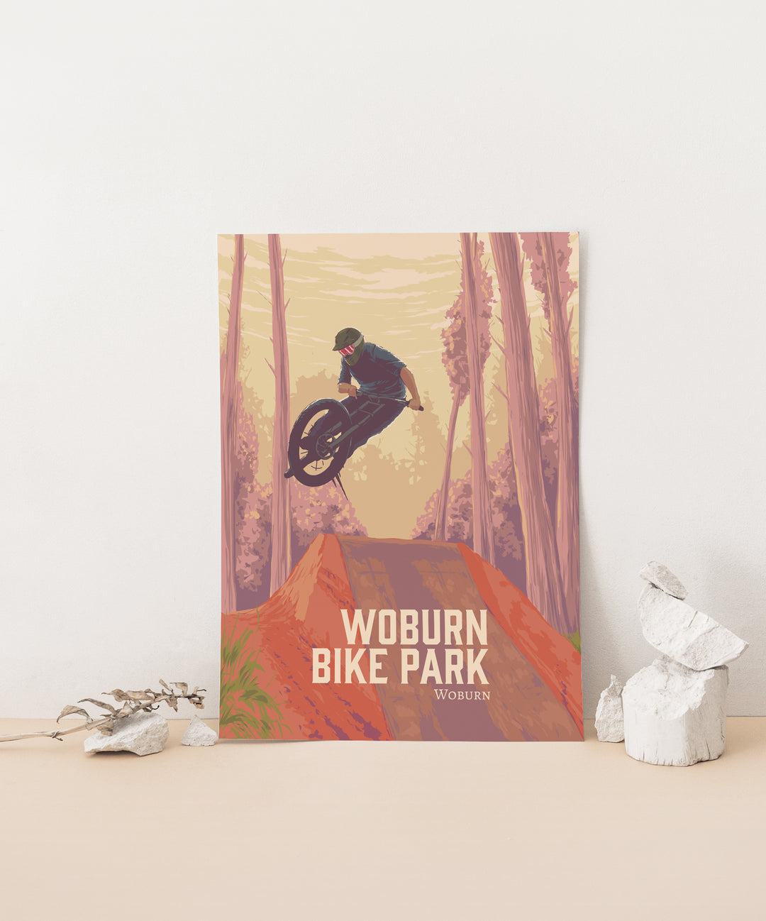 Woburn Bike Park Mountain Biking Travel Poster