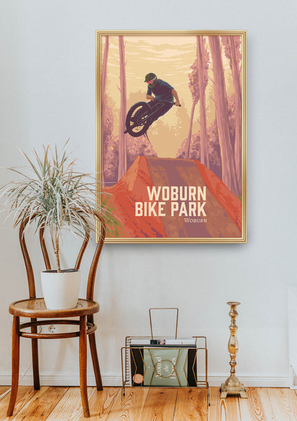 Woburn Bike Park Mountain Biking Travel Poster