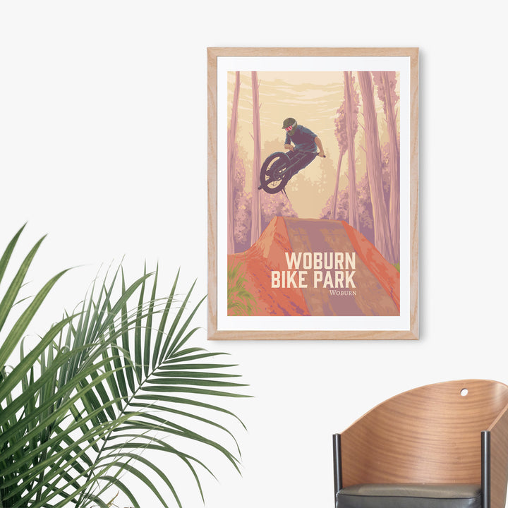 Woburn Bike Park Mountain Biking Travel Poster