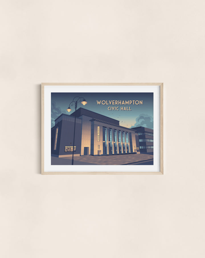 Wolverhampton Civic Hall Travel Poster