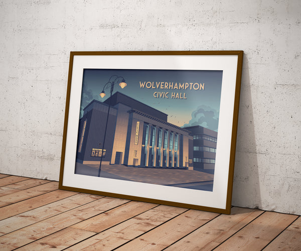 Wolverhampton Civic Hall Travel Poster
