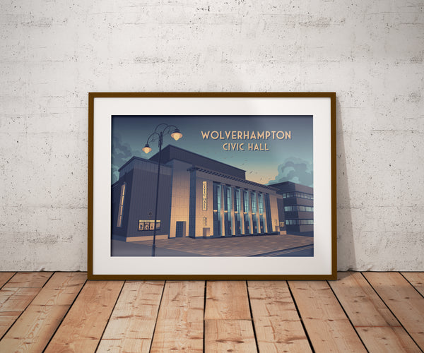 Wolverhampton Civic Hall Travel Poster