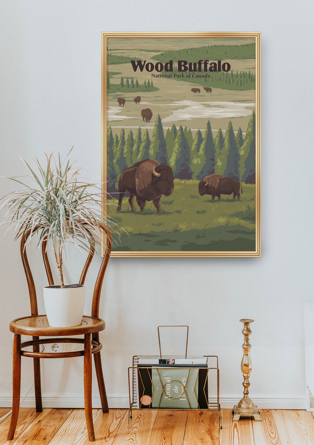 Wood Buffalo National Park Canada Travel Poster