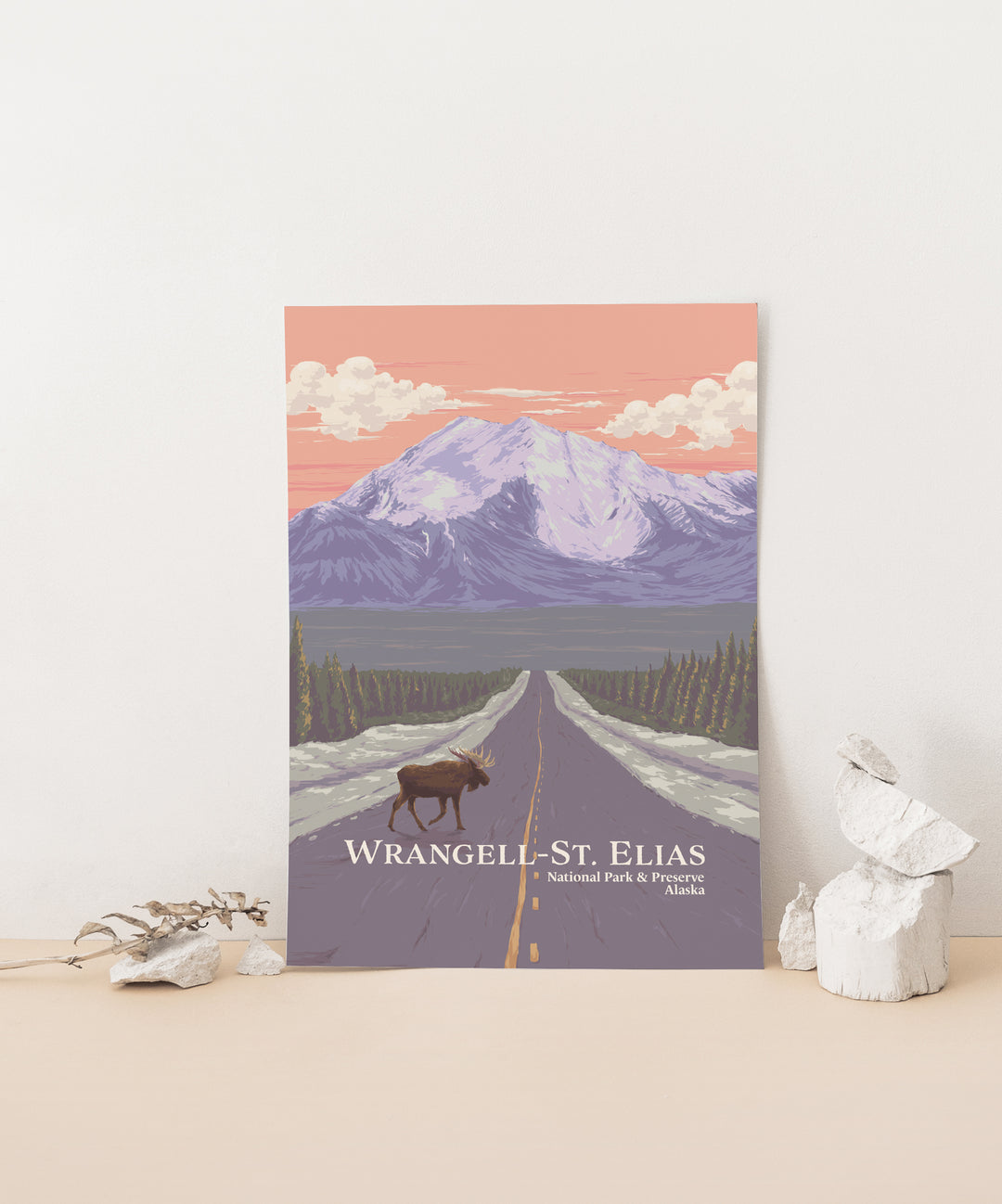 Wrangell St. Elias National Park And Preserve Alaska USA Travel Poster