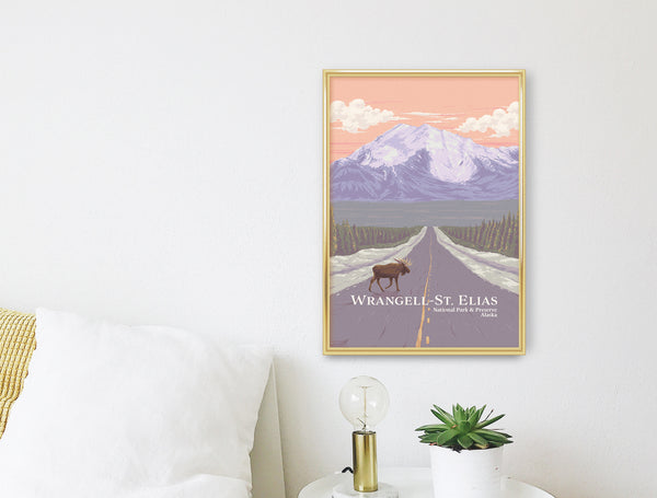 Wrangell St. Elias National Park And Preserve Alaska USA Travel Poster