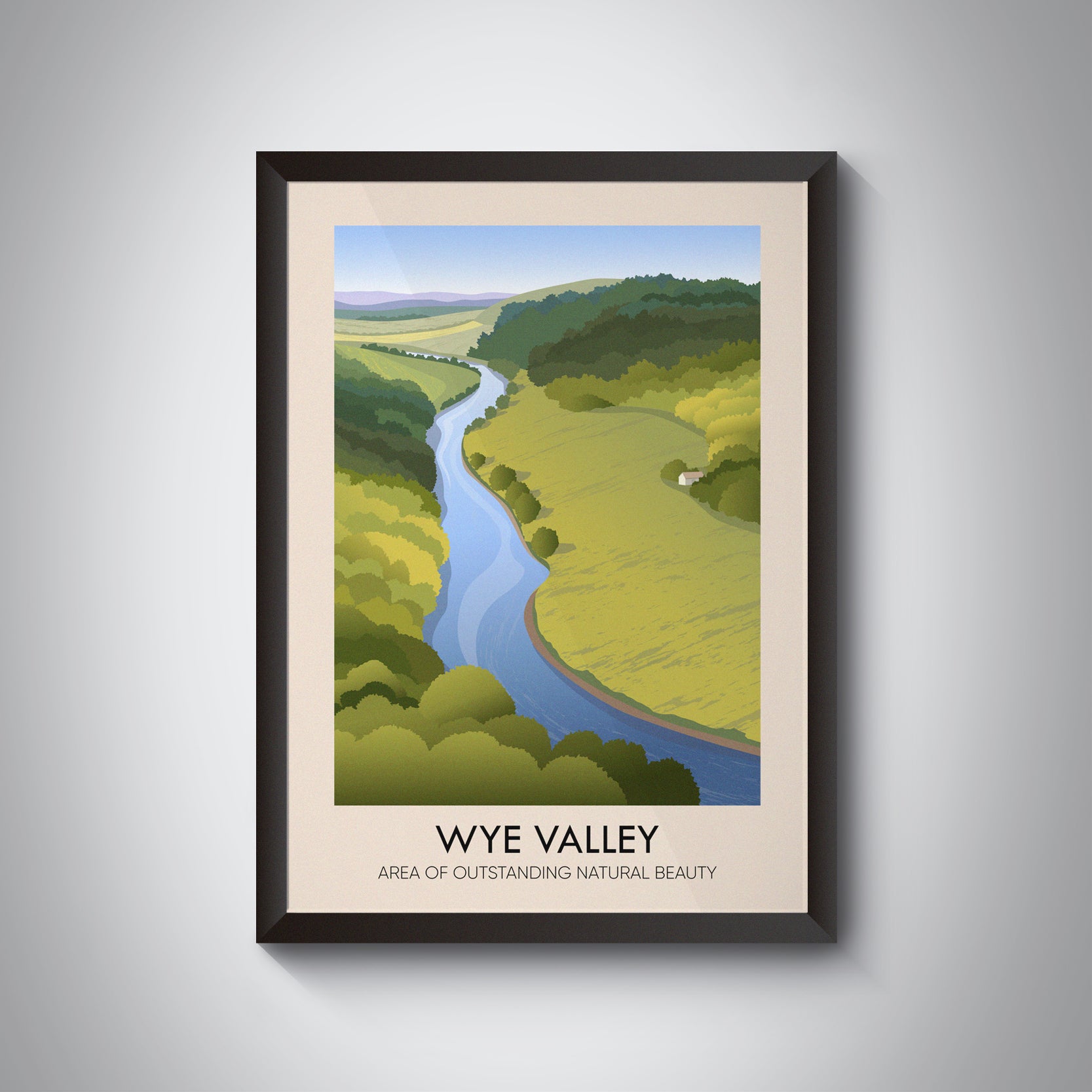Wye Valley AONB Travel Poster
