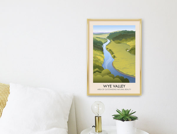 Wye Valley AONB Travel Poster